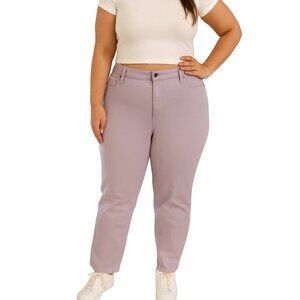 Womens Buffalo David Bitton Lilac Purple Soft Stretch Ankle Pants Jeans Comfy 14